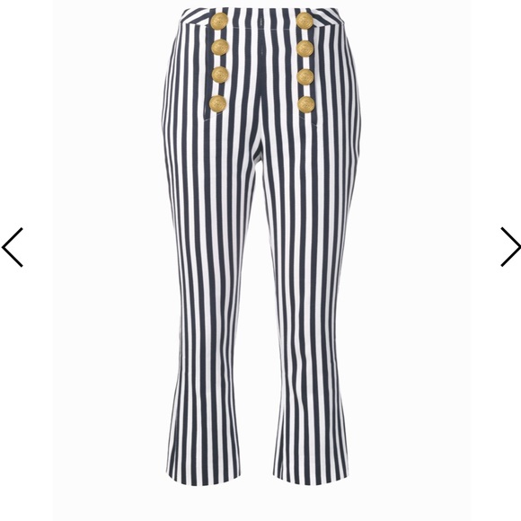 BALMAIN striped cropped trousers - Picture 6 of 7